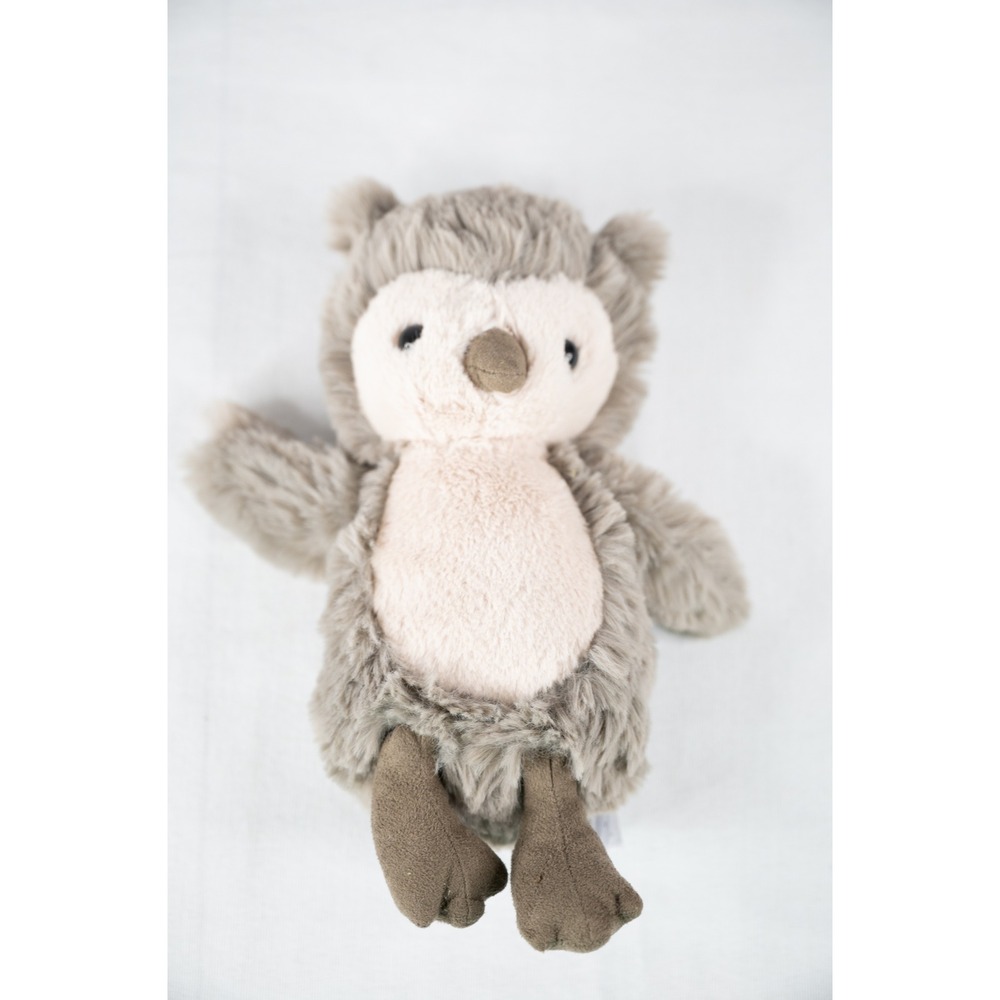 Jellycat Willow Owl Plush Toy Kids 9" Grey Excellent Soft Stuffed Animal retired